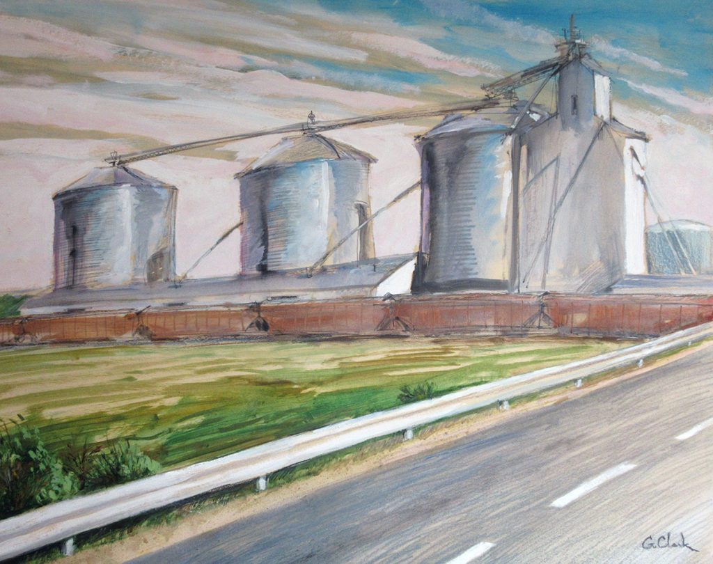 GRAIN - 22 x 28 inch oil & colored pencil on paper by George C. Clark